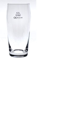Szkło degustacyjne - szklanka do piwa 300 ml z cechą - Simple Krosno