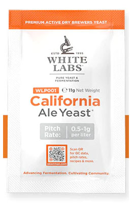 White Labs WLP001 Dry California Ale Yeast 11 g